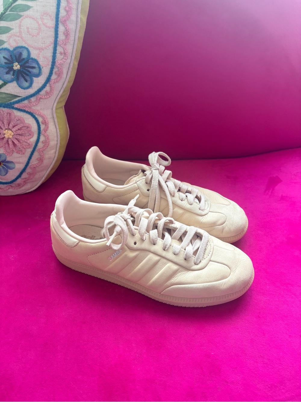 adidas Samba Platform Sneakers in Pale Beige